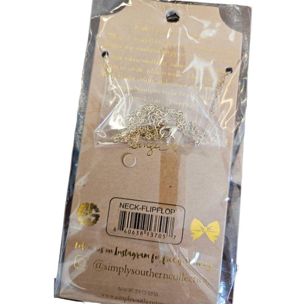 Nip Simply Southern Set Of 2 Goldtone Flip Flop 1… - image 4